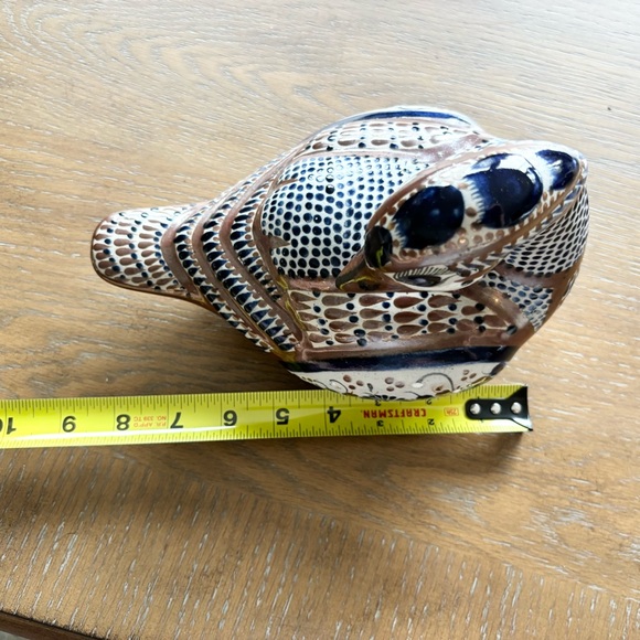 TONALA DUCK POTTERY SIGNED SANTANA  BIRD FOLK ART ARTSY DECOR MEXICAN ART - Picture 5 of 8